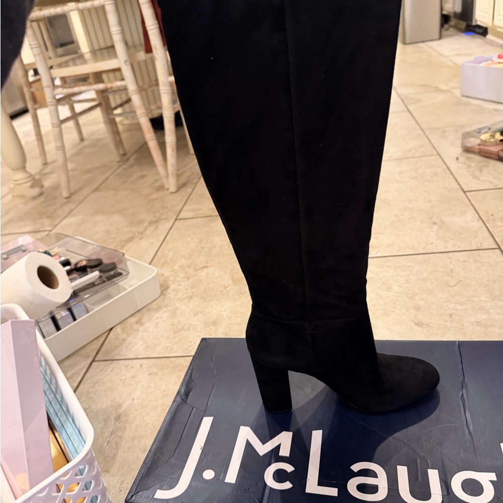 J. McLaughlin Women's Over the Knee Black Suede Boots